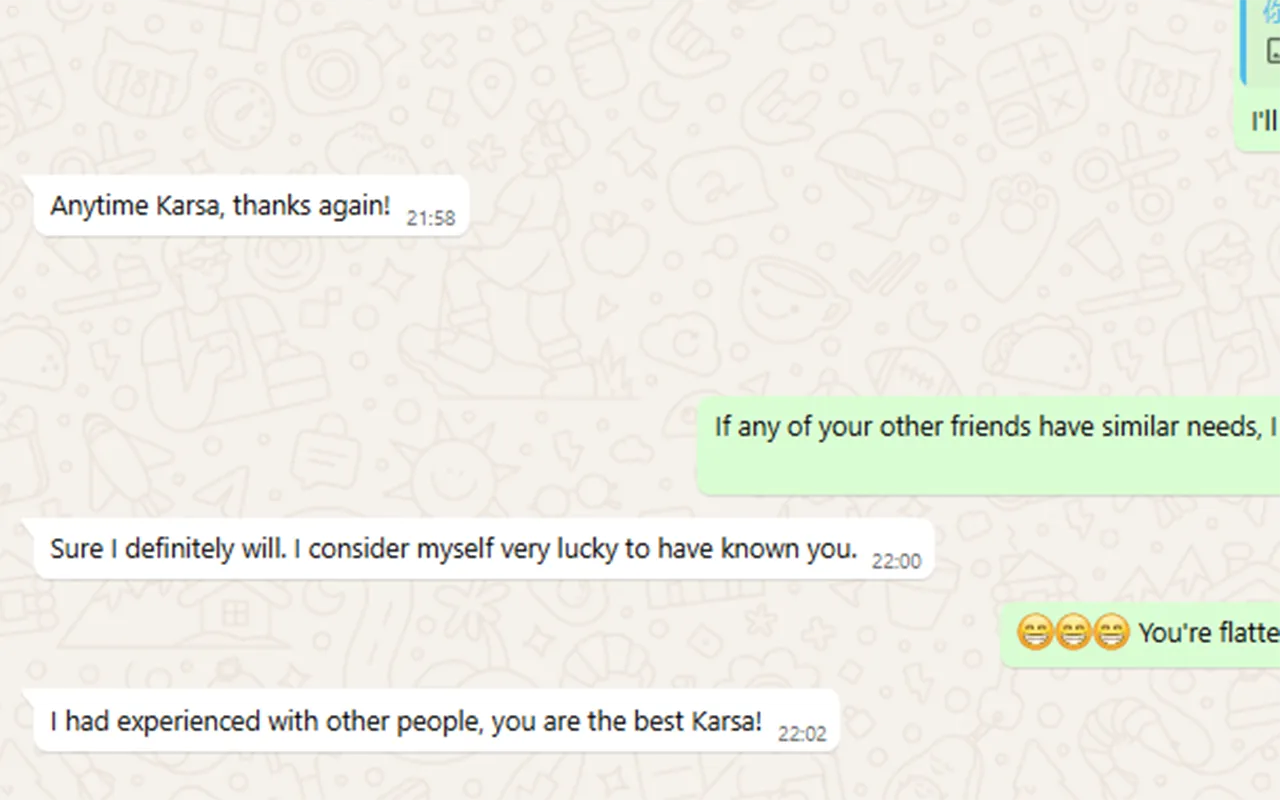 Client review - you are the best Karsa